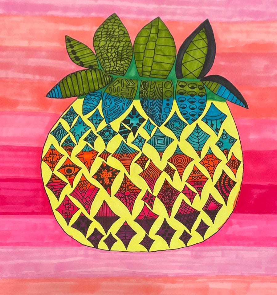 Zentangle Pineapple