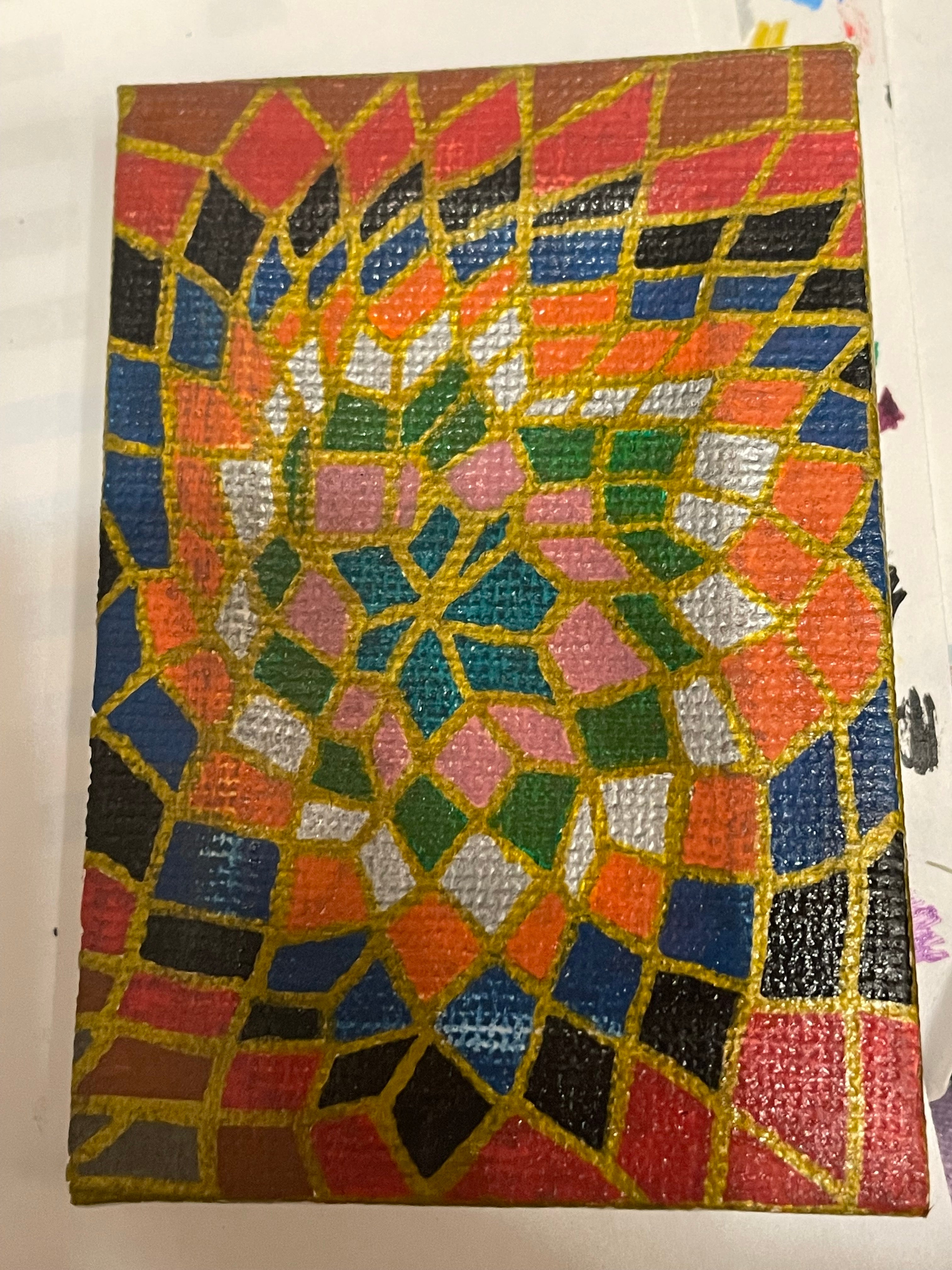 Diamonds on Diamonds Tiny Canvas