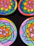 Pastel Rainbow Mandala Coasters