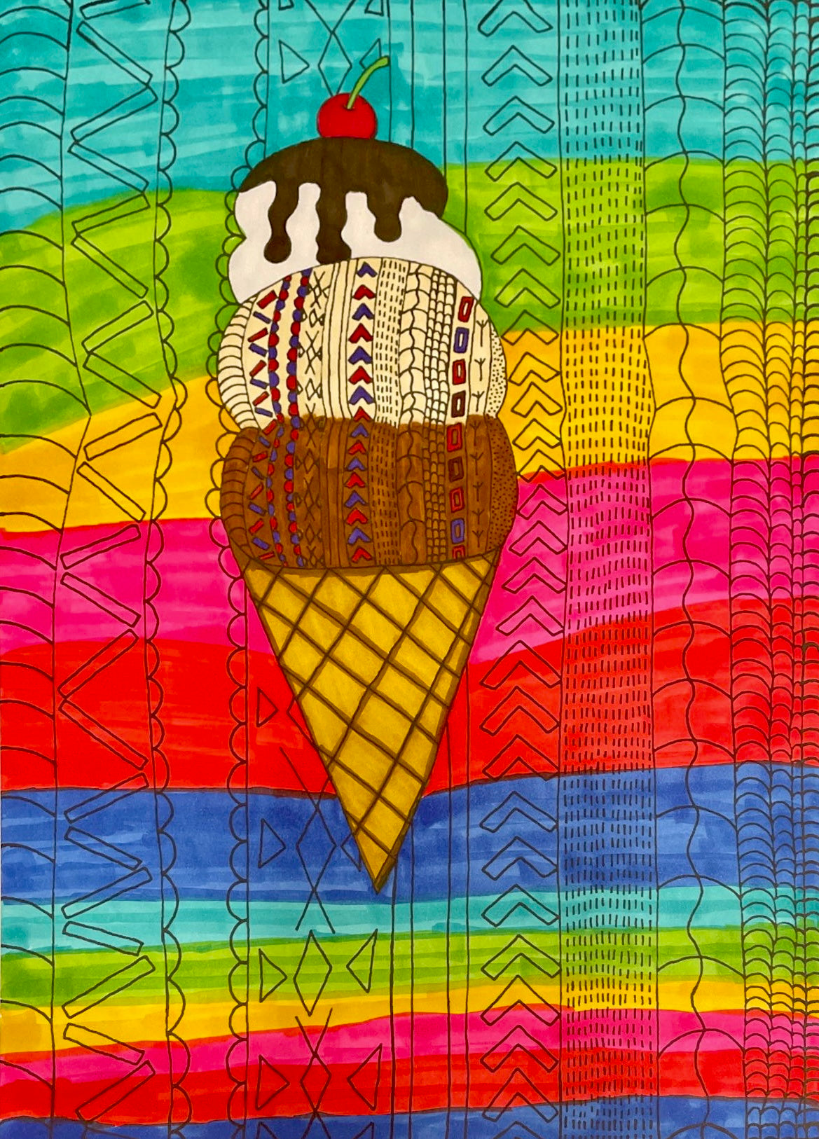 Zentangle Ice Cream