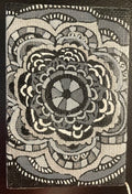 Monochromatic Mandala Tiny Canvas