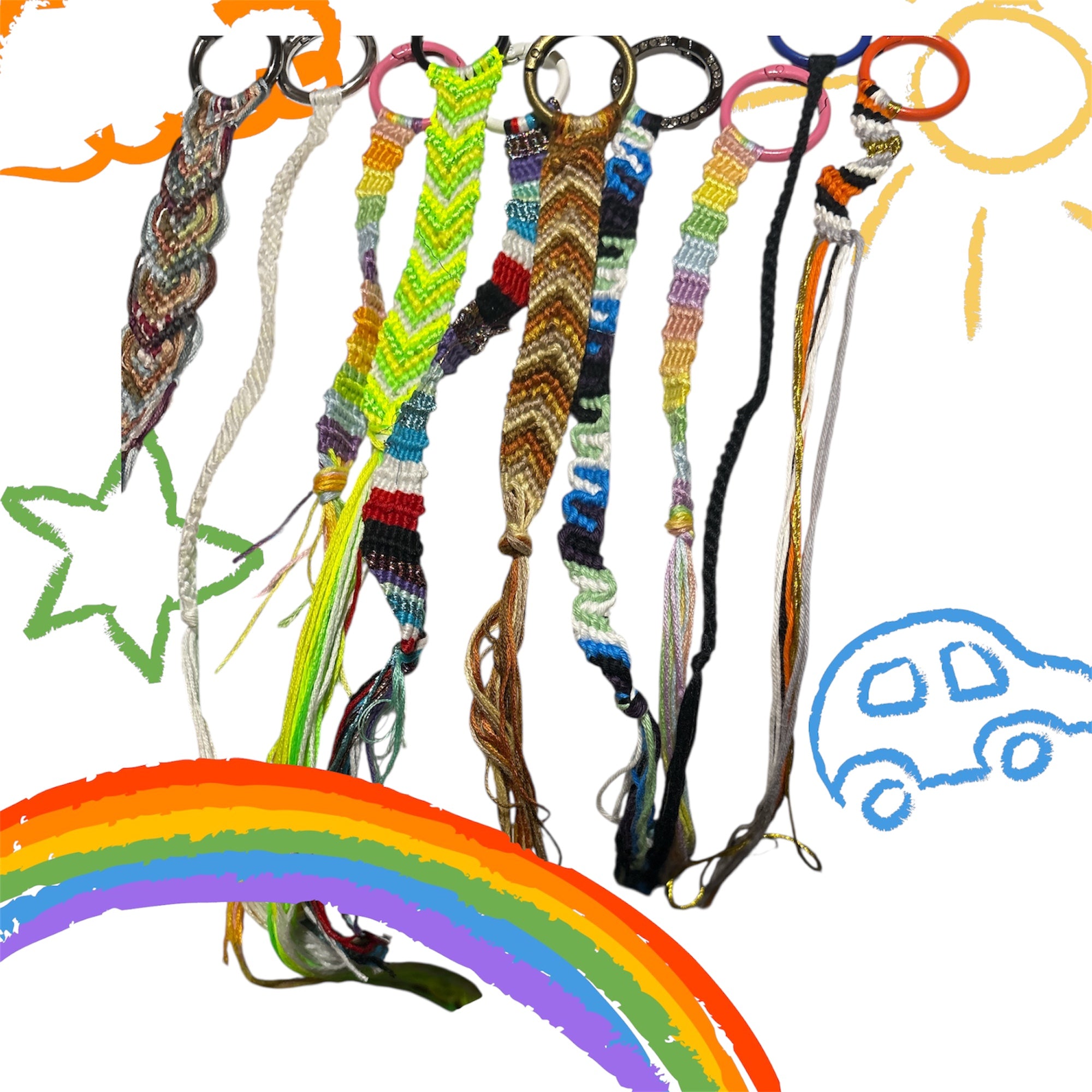 Embroidered Bag Charms