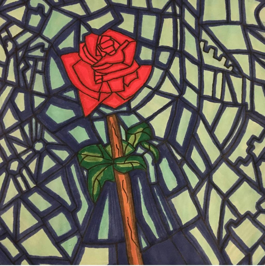 Stained Glass Rose